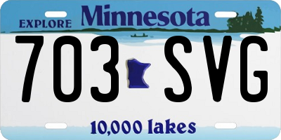 MN license plate 703SVG