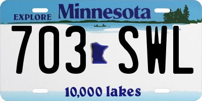 MN license plate 703SWL