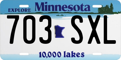 MN license plate 703SXL
