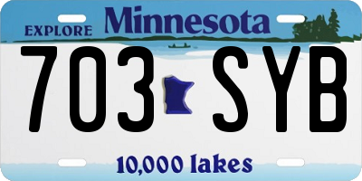 MN license plate 703SYB