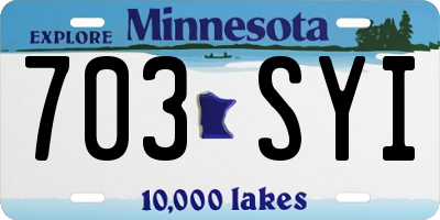 MN license plate 703SYI