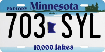 MN license plate 703SYL