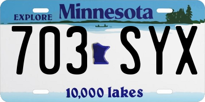 MN license plate 703SYX
