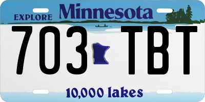 MN license plate 703TBT