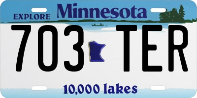 MN license plate 703TER