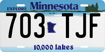 MN license plate 703TJF