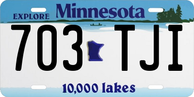 MN license plate 703TJI