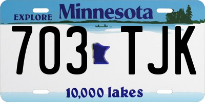 MN license plate 703TJK