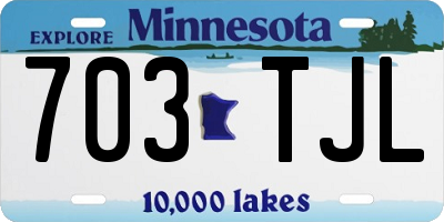 MN license plate 703TJL