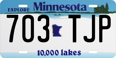 MN license plate 703TJP