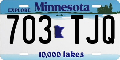MN license plate 703TJQ