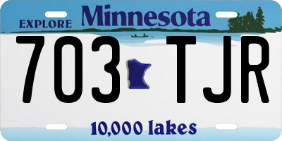 MN license plate 703TJR