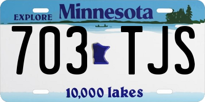 MN license plate 703TJS