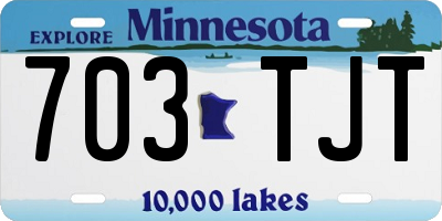 MN license plate 703TJT