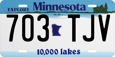 MN license plate 703TJV