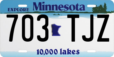 MN license plate 703TJZ