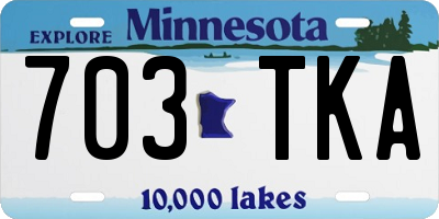 MN license plate 703TKA