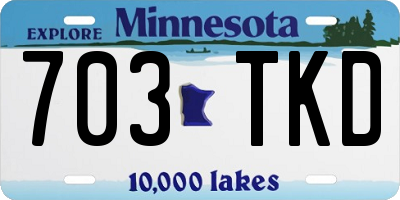 MN license plate 703TKD
