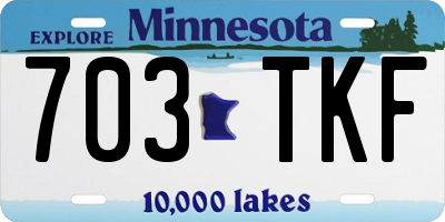 MN license plate 703TKF