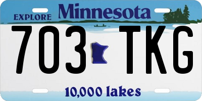 MN license plate 703TKG