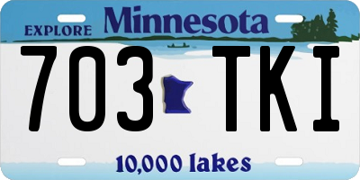 MN license plate 703TKI
