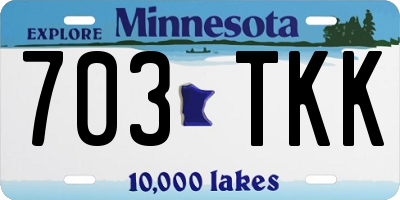 MN license plate 703TKK