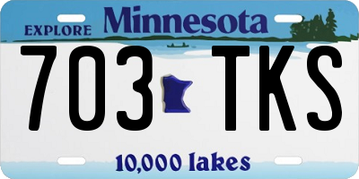 MN license plate 703TKS