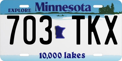 MN license plate 703TKX