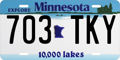 MN license plate 703TKY