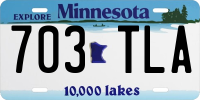 MN license plate 703TLA