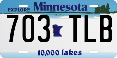 MN license plate 703TLB