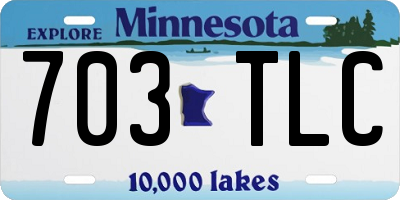 MN license plate 703TLC