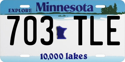 MN license plate 703TLE