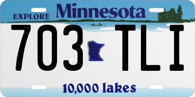 MN license plate 703TLI