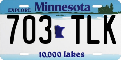 MN license plate 703TLK