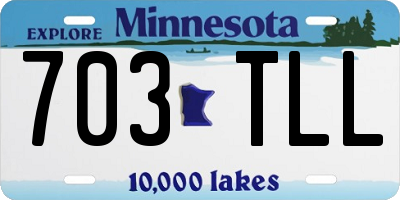 MN license plate 703TLL