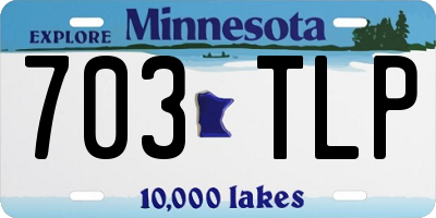 MN license plate 703TLP