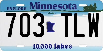 MN license plate 703TLW