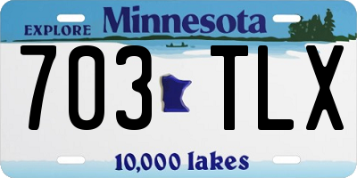 MN license plate 703TLX