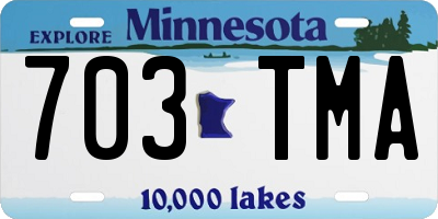 MN license plate 703TMA