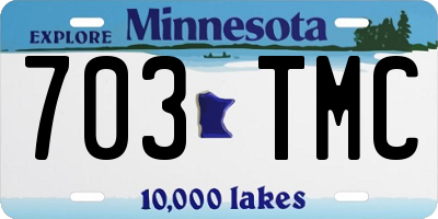 MN license plate 703TMC