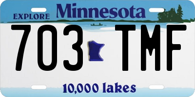 MN license plate 703TMF