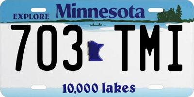 MN license plate 703TMI