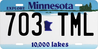 MN license plate 703TML