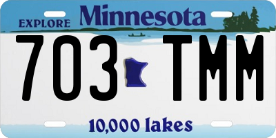 MN license plate 703TMM