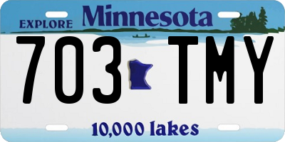 MN license plate 703TMY
