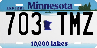 MN license plate 703TMZ