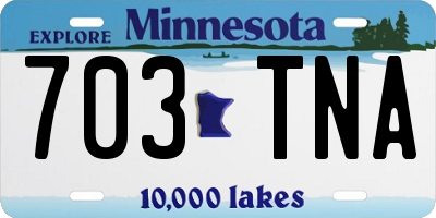 MN license plate 703TNA