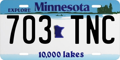 MN license plate 703TNC