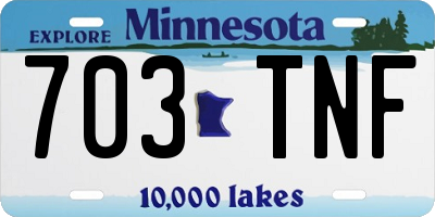 MN license plate 703TNF